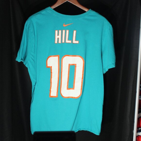 Nike #10 Tyreek Hill Aqua NFL Miami Dolphins T-Shirt - Size XL - Picture 3 of 7